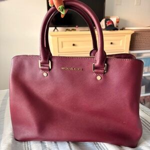 Michael Kors Plum Satchel Bag